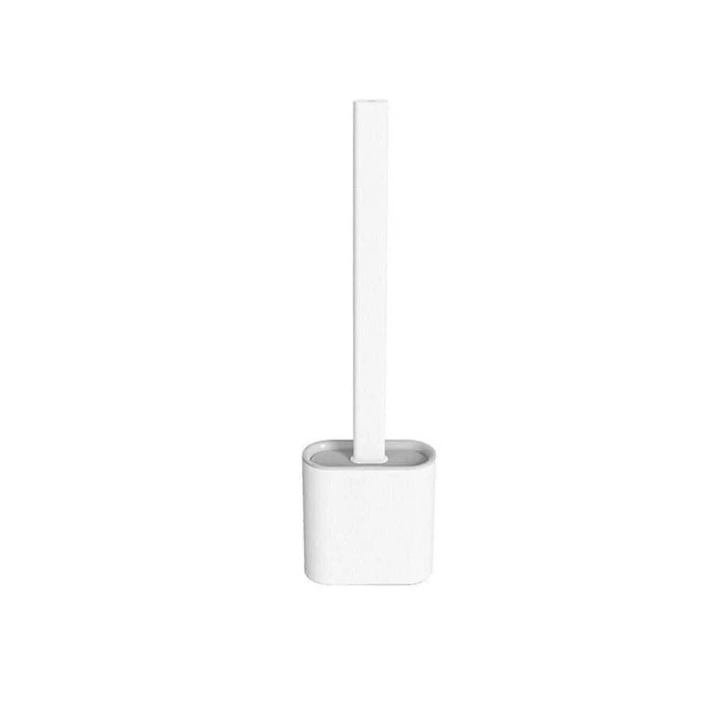 Toilet Brush Silicone Flexible Head Wall-Mounted Holder