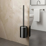 Toilet Brush and Holder Set Aluminum Wall-Mounted No-Drill Design