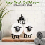 Toilet Paper Holder Sheep-Shaped Non-Slip Base Space-Saving