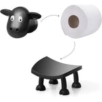 Toilet Paper Holder Sheep-Shaped Non-Slip Base Space-Saving