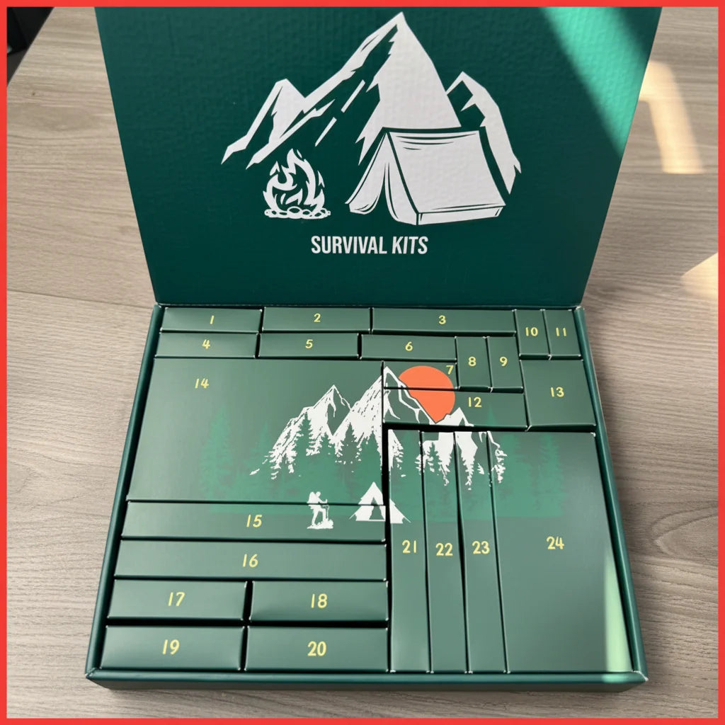 Tool Advent Calendar 24-Piece Outdoor Set for Camping & DIY