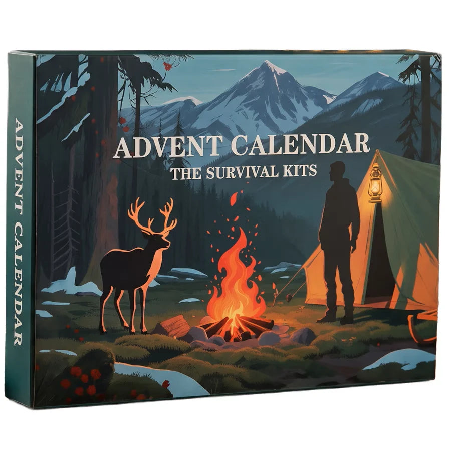 Tool Advent Calendar 24-Piece Outdoor Set for Camping & DIY