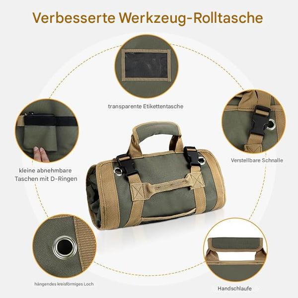 Tool Roll Organizer Foldable With Multiple Compartments