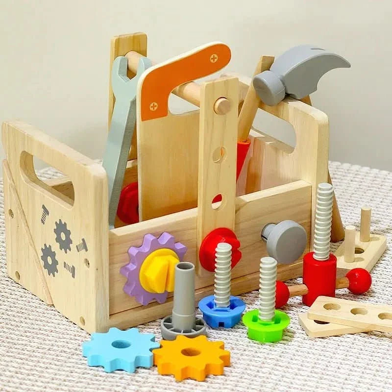 Toolbox Toy Wooden Montessori-Inspired Hands-On Learning