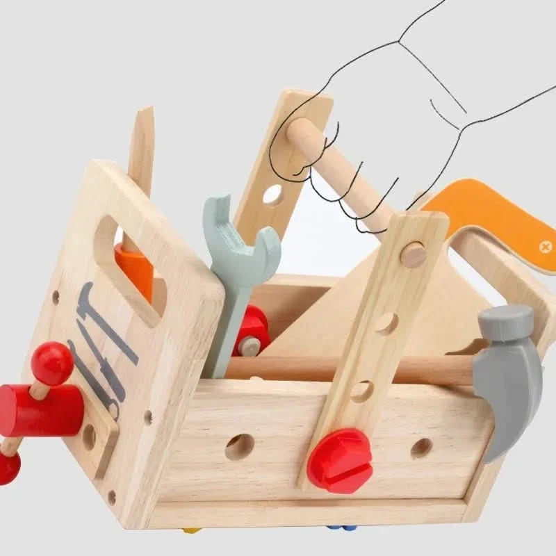 Toolbox Toy Wooden Montessori-Inspired Hands-On Learning