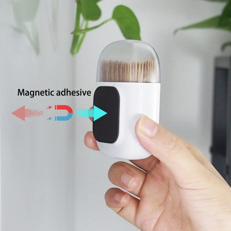 Toothpick Holder Magnetic Detachable Spill-Resistant Cover