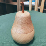 Toothpick Holder Wooden Pear-Shaped Compact