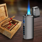 Torch Lighter Windproof Triple-Jet USB Rechargeable Touch-Activated