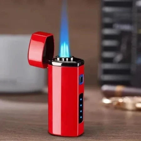 Torch Lighter Windproof Triple-Jet USB Rechargeable Touch-Activated