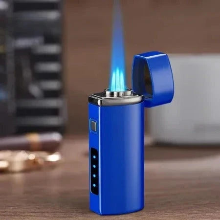Torch Lighter Windproof Triple-Jet USB Rechargeable Touch-Activated