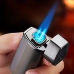 Torch Lighter Windproof Triple-Jet USB Rechargeable Touch-Activated