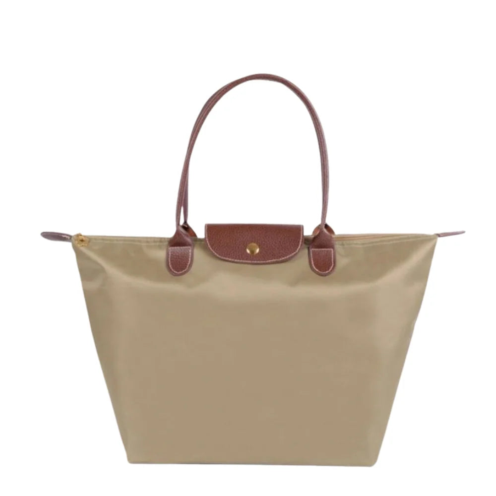 Tote Bag Leather Handles & Waterproof Lining