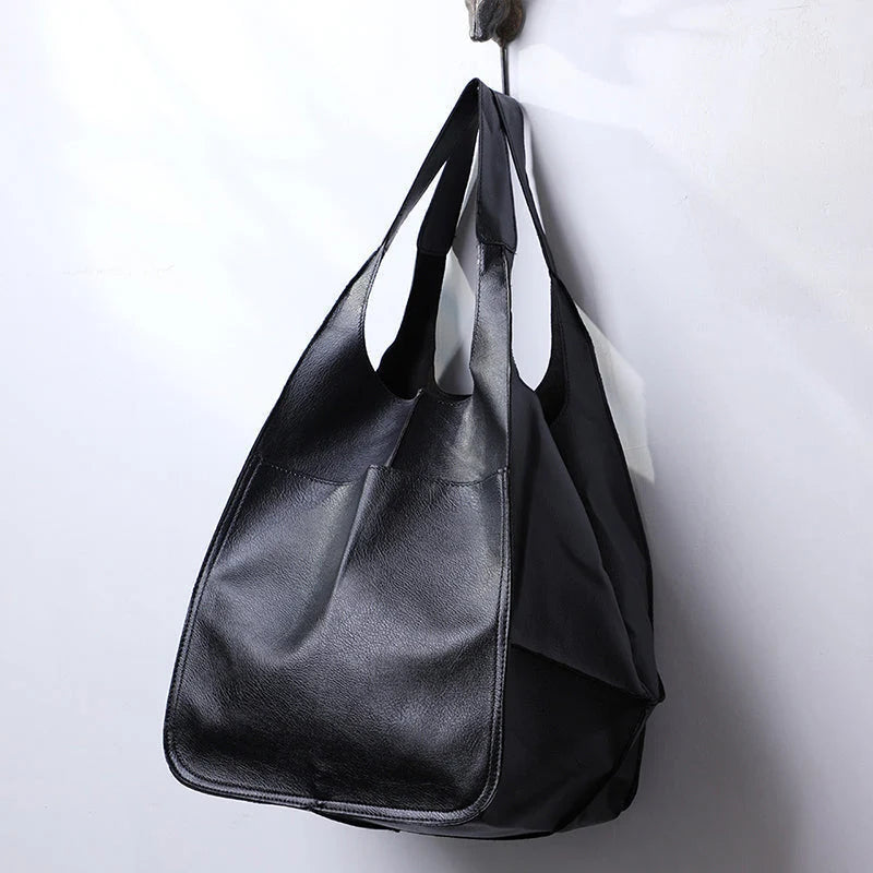 Tote Bag Oversized Scratch-Resistant PU Leather Convertible