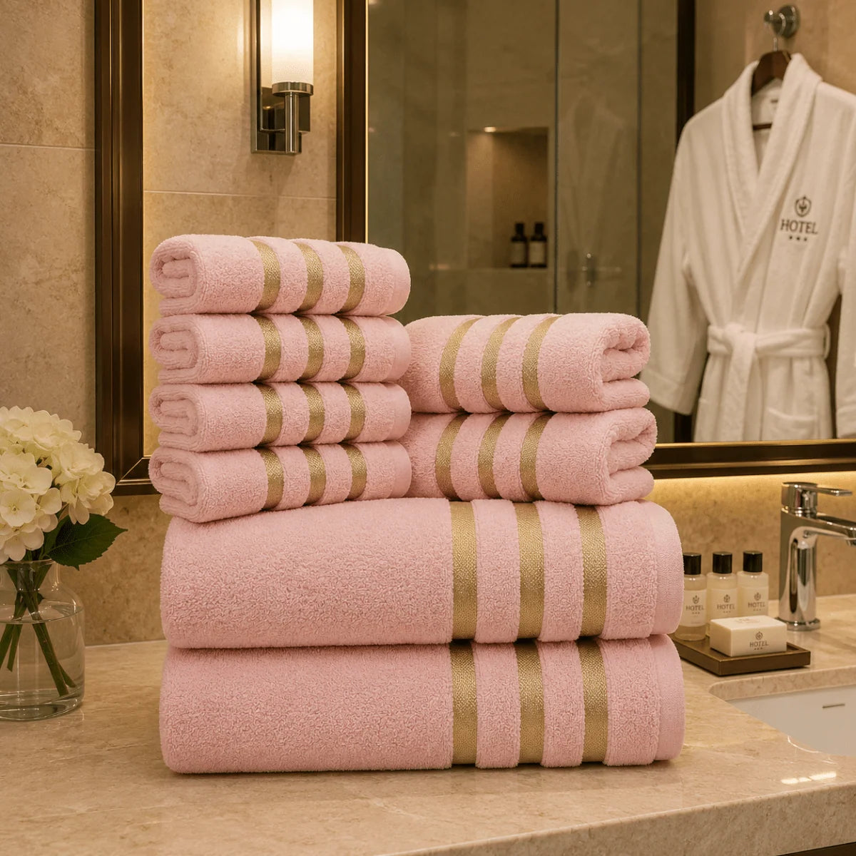 Towel Set Soft & Absorbent 8-Piece Set