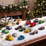 Toy Car Advent Calendar Pull-Back Action 24 Vehicles