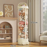 Toy Storage Organizer Clear PVC Zippered Lid Rolling Wheels Ventilated Base