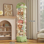 Toy Storage Organizer Clear PVC Zippered Lid Rolling Wheels Ventilated Base