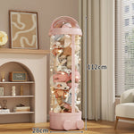 Toy Storage Organizer Clear PVC Zippered Lid Rolling Wheels Ventilated Base