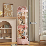 Toy Storage Organizer Clear PVC Zippered Lid Rolling Wheels Ventilated Base