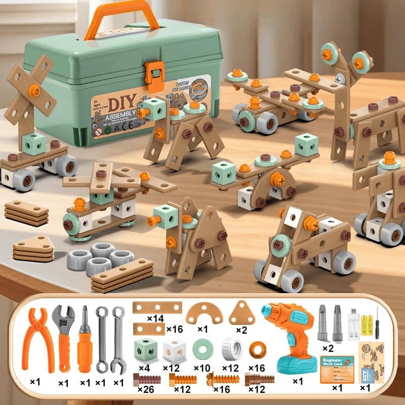 Toy Tool Set ABS Plastic Creative Building Play