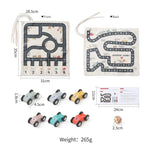 Traffic Play Set Wooden Cars & Rollable Canvas Mat