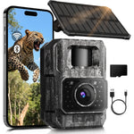 Trail Camera Solar-Powered 4K 64MP Night Vision