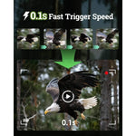 Trail Camera Solar-Powered 4K 64MP Night Vision