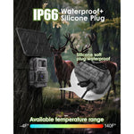 Trail Camera Solar-Powered 4K 64MP Night Vision