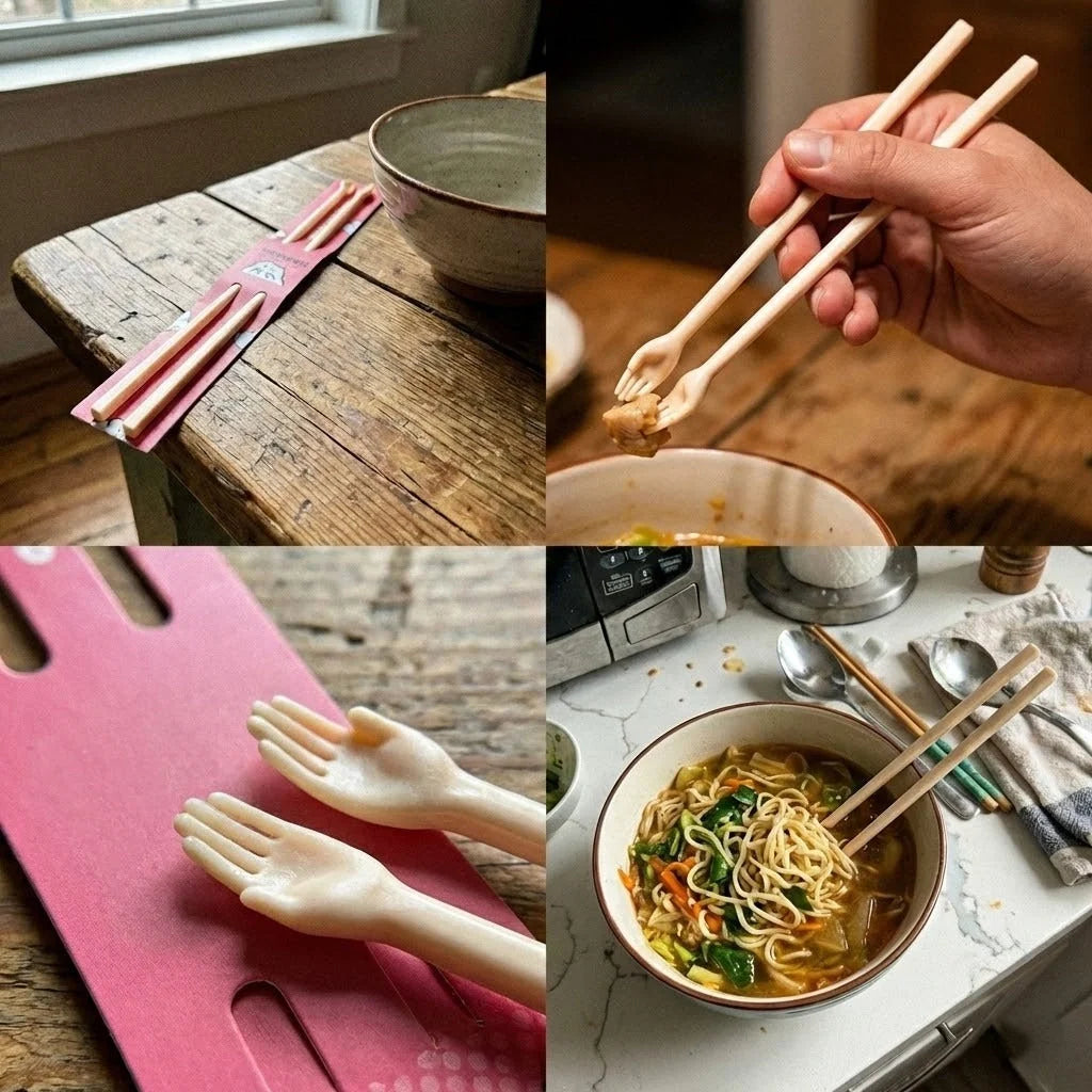 Training Chopsticks Cat Paw Grip Lightweight Plastic