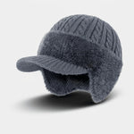 Trapper Hat Fleece Lined Double-Layer Knit Ear Flaps