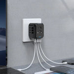 Travel Adapter 150+ Countries 4 USB Ports & AC Outlet