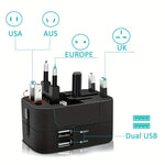 Travel Adapter Dual USB Universal Voltage