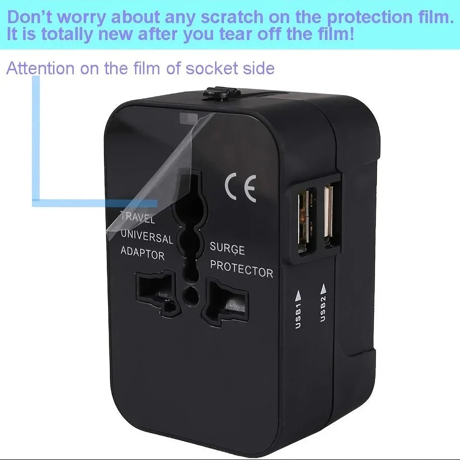 Travel Adapter Dual USB Universal Voltage