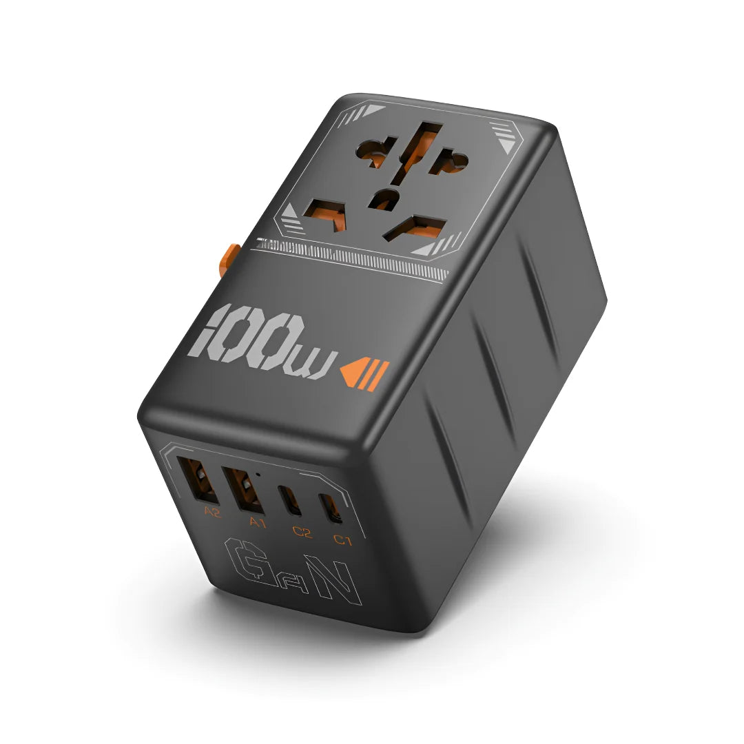 Travel Adapter Worldwide Up To 100W USB-C & USB-A