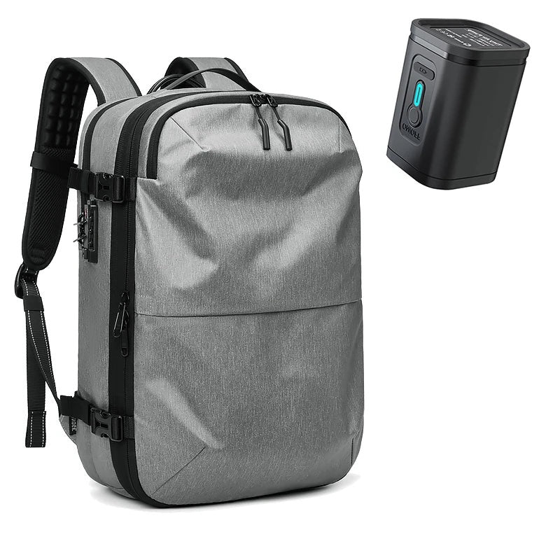Travel Backpack Compression Zones & Hidden Lockable Zippers