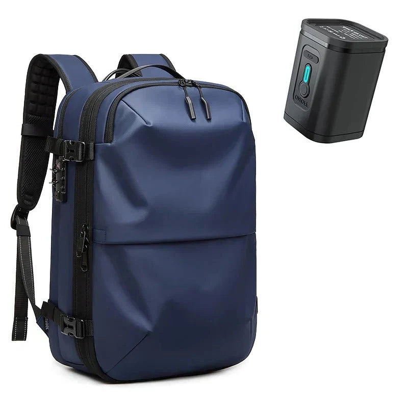 Travel Backpack Compression Zones & Hidden Lockable Zippers