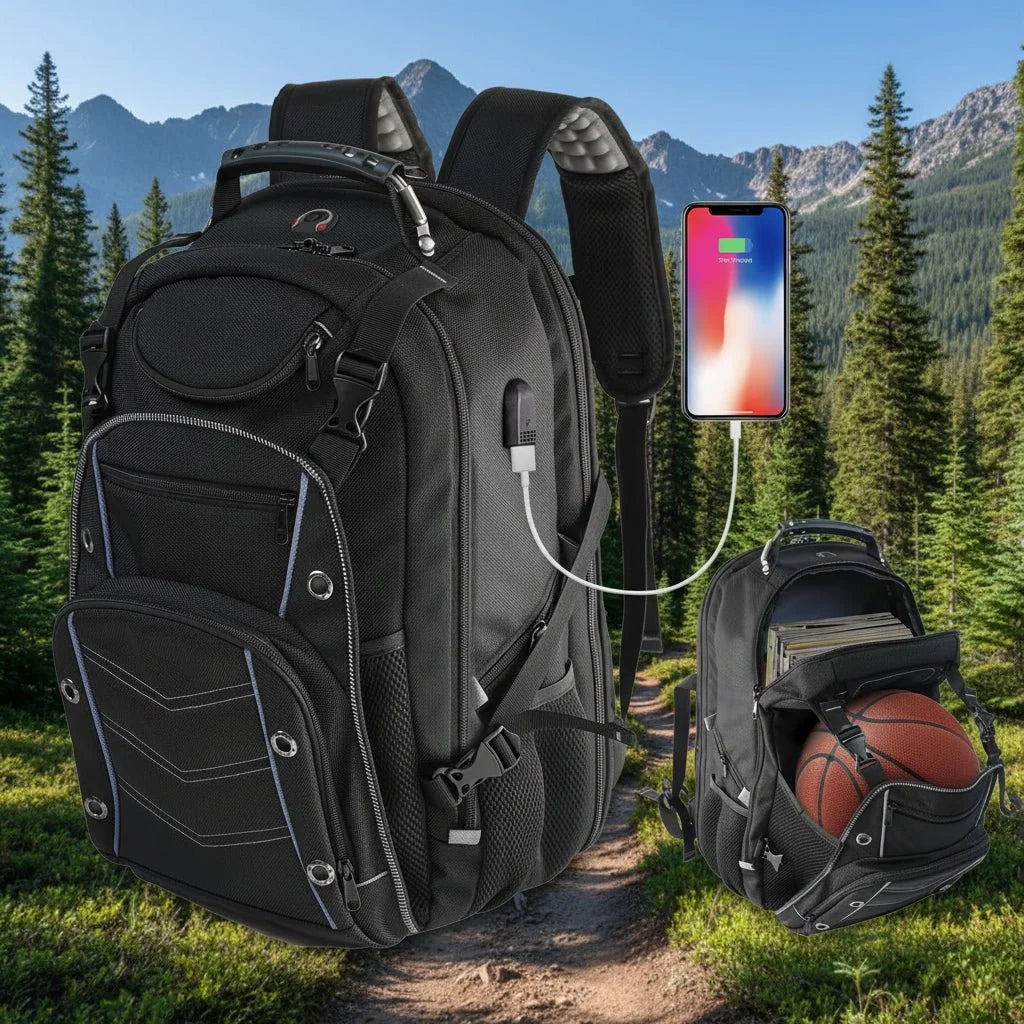Travel Backpack TSA-Friendly RFID Protection USB Charging Port