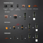 Travel Coffee Maker Cordless One-Touch Includes Travel Cup