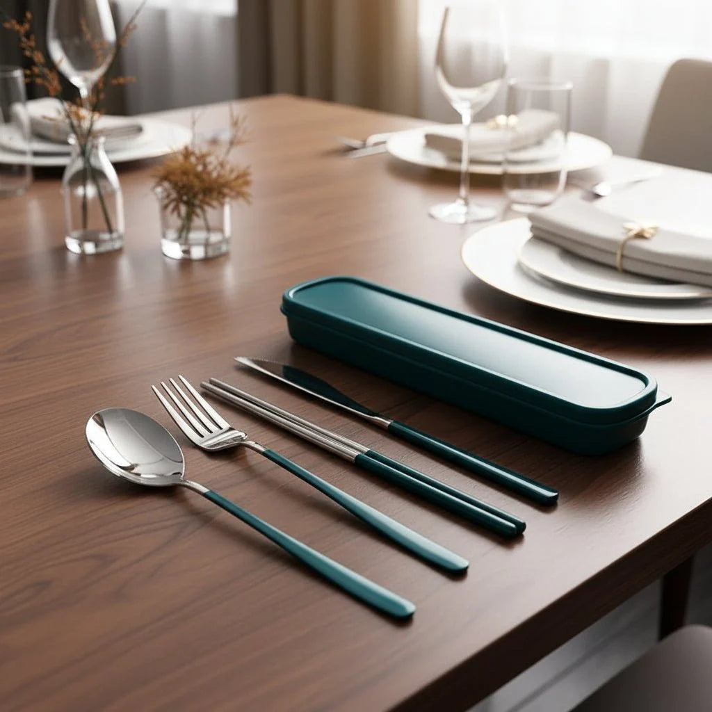 Travel Cutlery Set Stainless Steel Set of 4