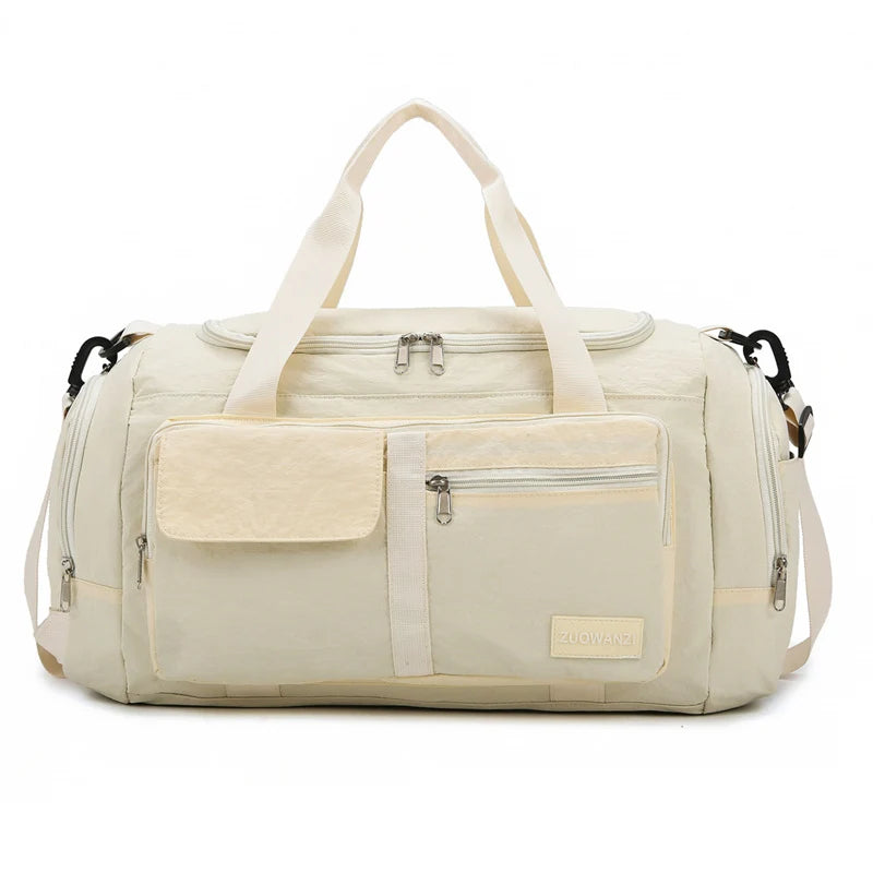 Travel Duffel Bag Large Capacity Multi-Pocket Detachable Shoulder Strap
