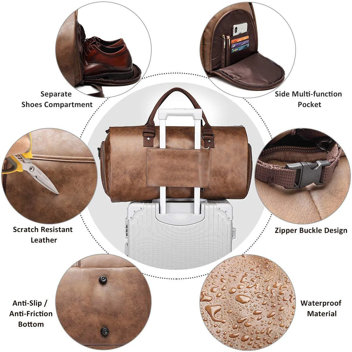 Travel Duffel Bag Large Capacity Suit Compartment