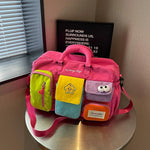 Travel Duffel Bag Multi-Pocket Lightweight Adjustable Strap & Handles