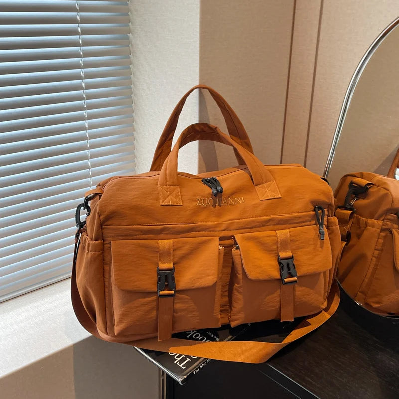 Travel Duffel Bag Multi-Pocket Weather-Resistant Adjustable Strap
