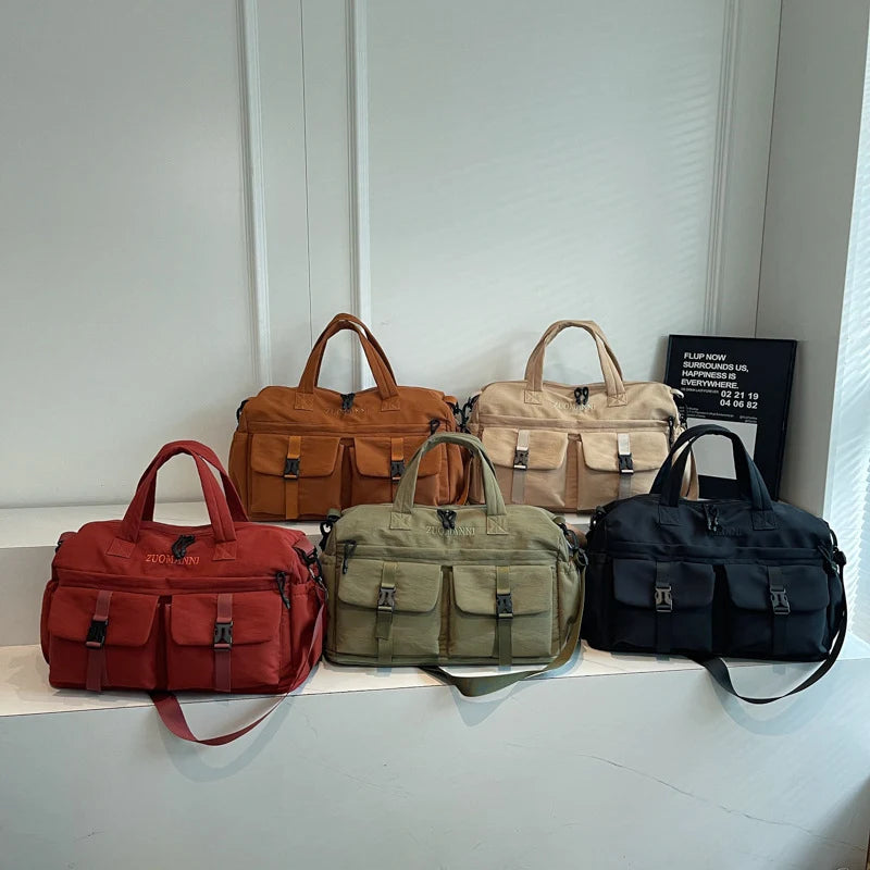 Travel Duffel Bag Multi-Pocket Weather-Resistant Adjustable Strap