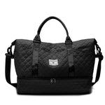 Travel Duffel Bag Quilted Adjustable Shoulder Strap