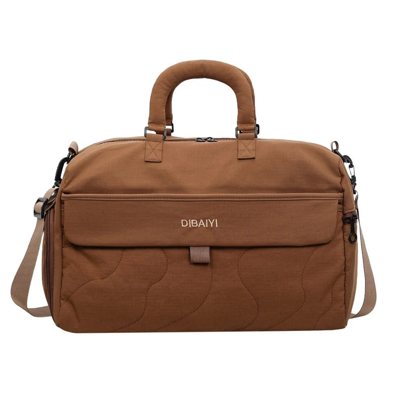 Travel Duffel Bag Spacious Multiple Zippered Pockets Adjustable Strap