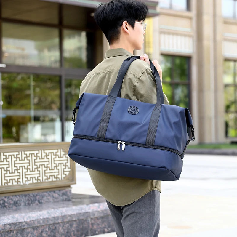 Travel Duffel Bag Water-Resistant Adjustable Strap & Reinforced Handles