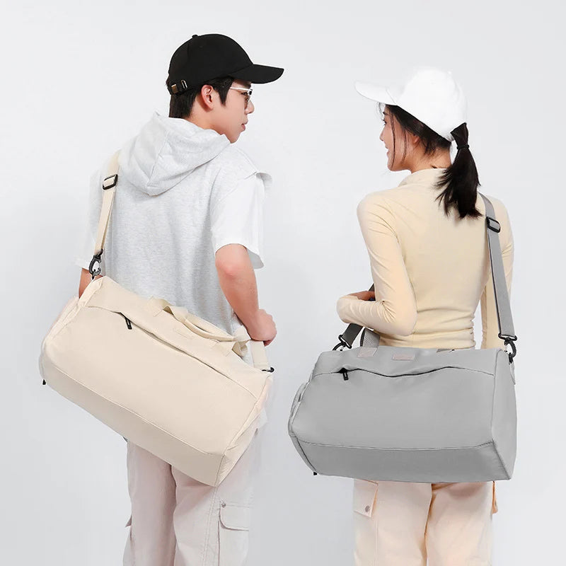 Travel Duffel Bag Water-Resistant Multiple Pockets Detachable Shoulder Strap