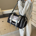 Travel Duffel Bag Water-Resistant Multiple Pockets & Padded Strap