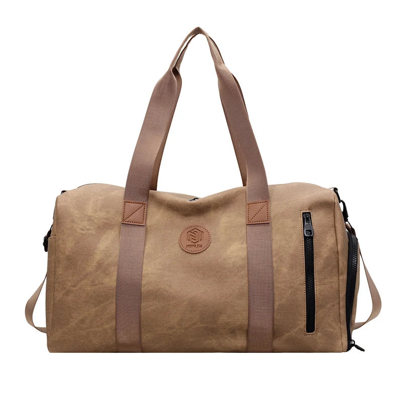 Travel Duffel Bag Wear-Resistant Fabric Multi-Compartment & Adjustable Strap
